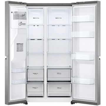 LG GSLV70PZTE Ψυγείο Ντουλάπα 635lt NoFrost Υ179xΠ91.3xΒ73.5εκ. Inox